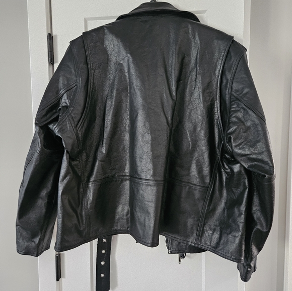 Leather Motorcycle Jacket - Picture 2 of 8